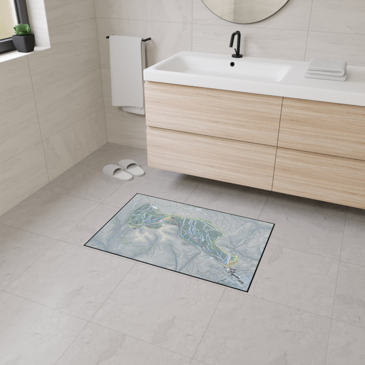 Angel Fire, New Mexico Ski Resort Map Heavy Duty Floor Mat