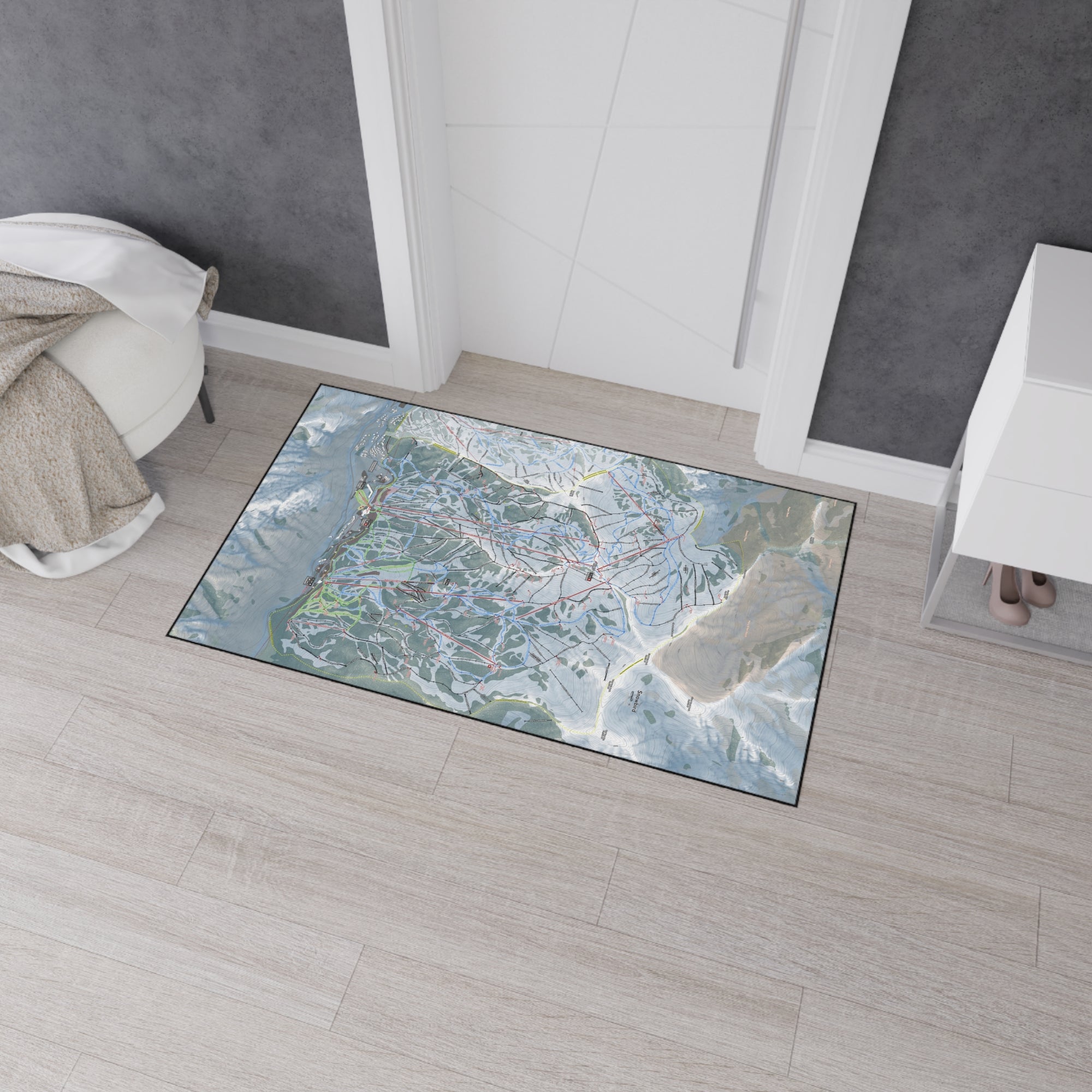 Snowbird, Utah Ski Resort Map Heavy Duty Floor Mat