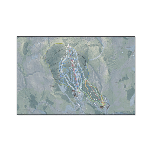 Burke Mountain, Vermont Ski Resort Map Heavy Duty Floor Mat