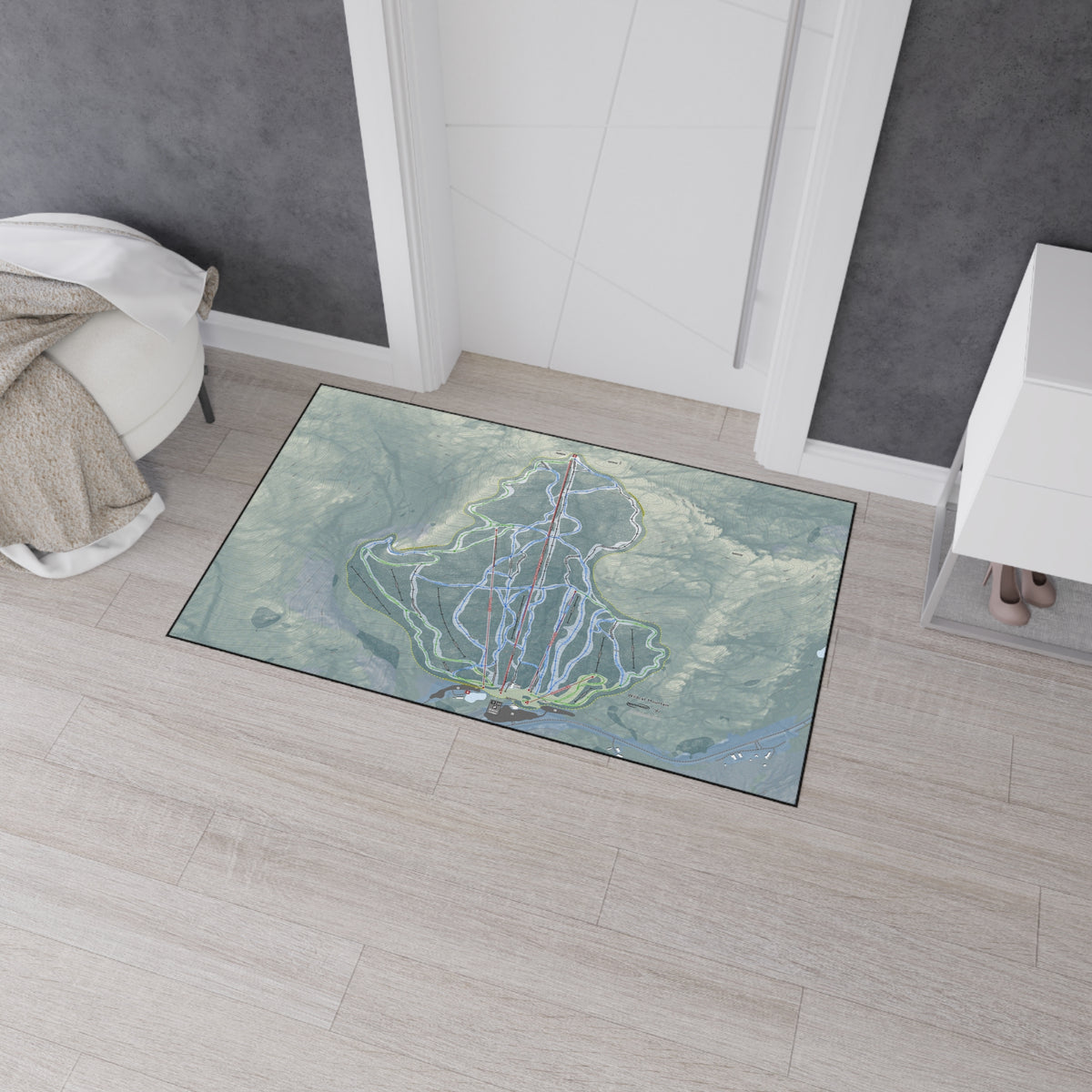 Wildcat Mountain, New Hampshire Ski Resort Map Heavy Duty Floor Mat
