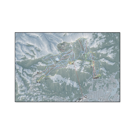 Heavenly, Nevada Ski Resort Map Heavy Duty Floor Mat