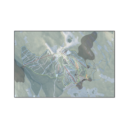 Big White, British Columbia Ski Resort Map Heavy Duty Floor Mat