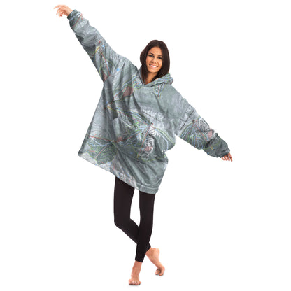 Yellowstone Club, Montana Ski Trail Map - Snug Hoodie