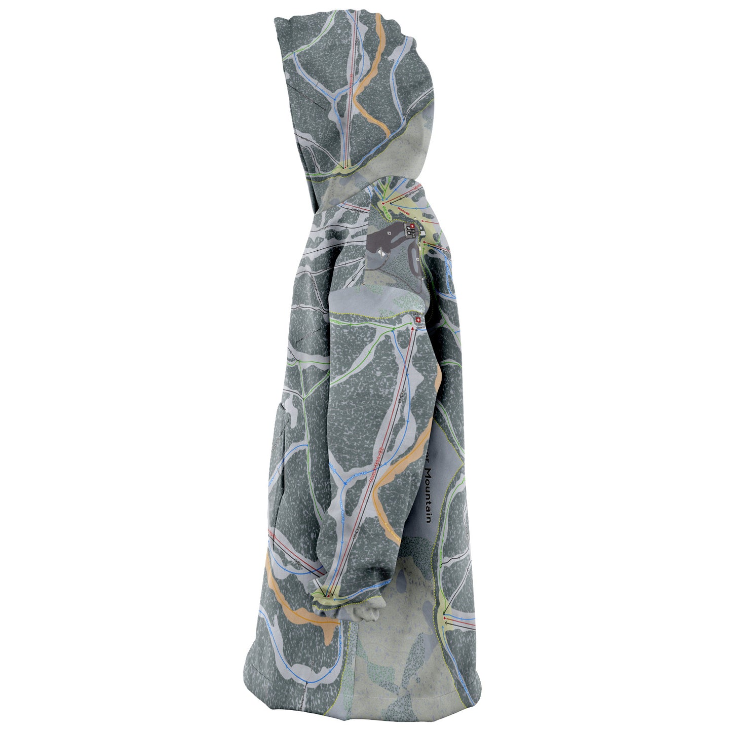 Beaver Mountain, Utah Ski Trail Map - Snug Hoodie