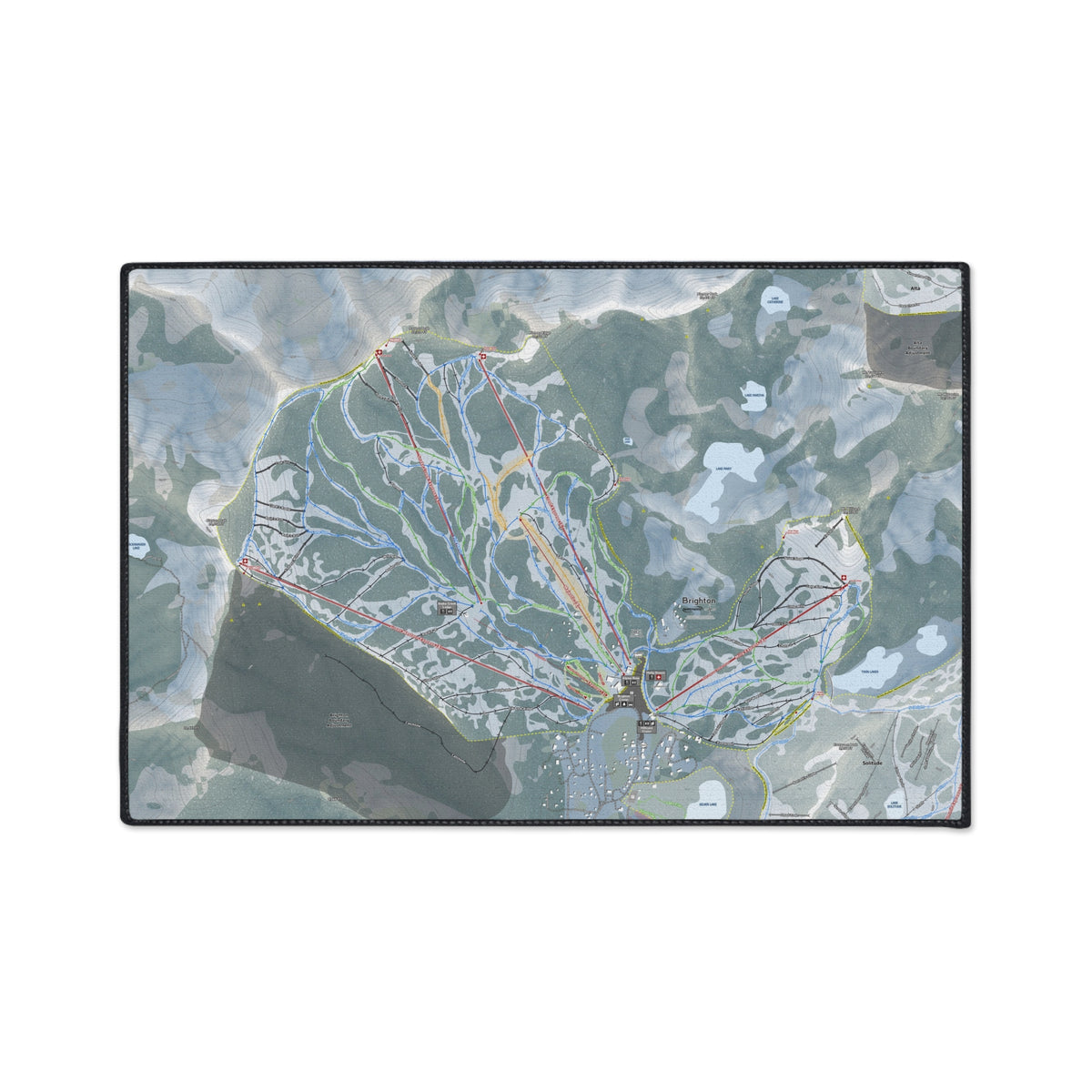 Brighton, Utah Ski Resort Map Heavy Duty Floor Mat