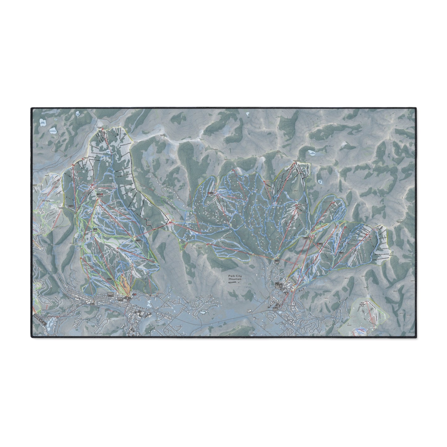 Park City, Utah Ski Resort Map Heavy Duty Floor Mat