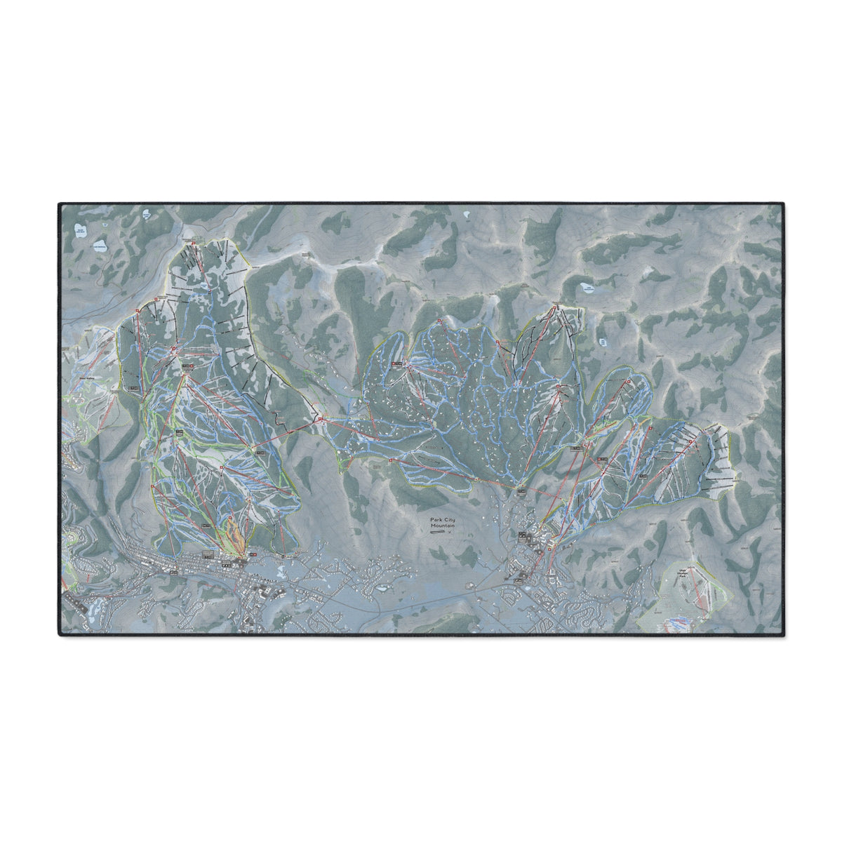 Park City, Utah Ski Resort Map Heavy Duty Floor Mat