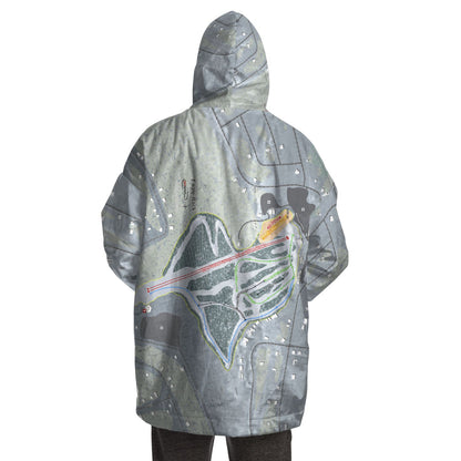 Eagle Rock, Pennsylvania Ski Trail Map Snug Hoodie - Powderaddicts