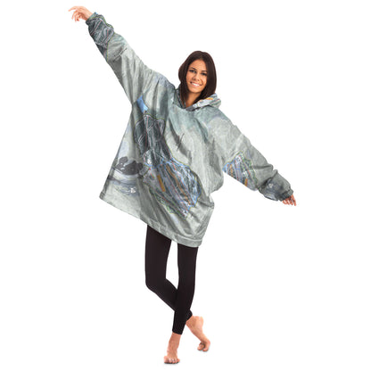 Montage Mountain, Pennsylvania Ski Trail Map Snug Hoodie