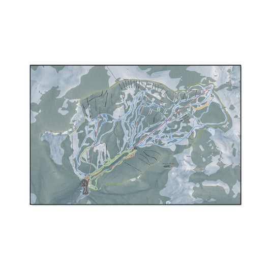 Mission Ridge, Washington Ski Resort Map Heavy Duty Floor Mat