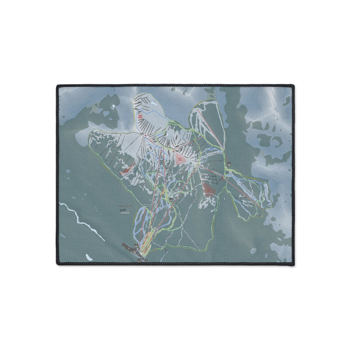 Lake Loiuse, Alberta Ski Resort Map Heavy Duty Floor Mat
