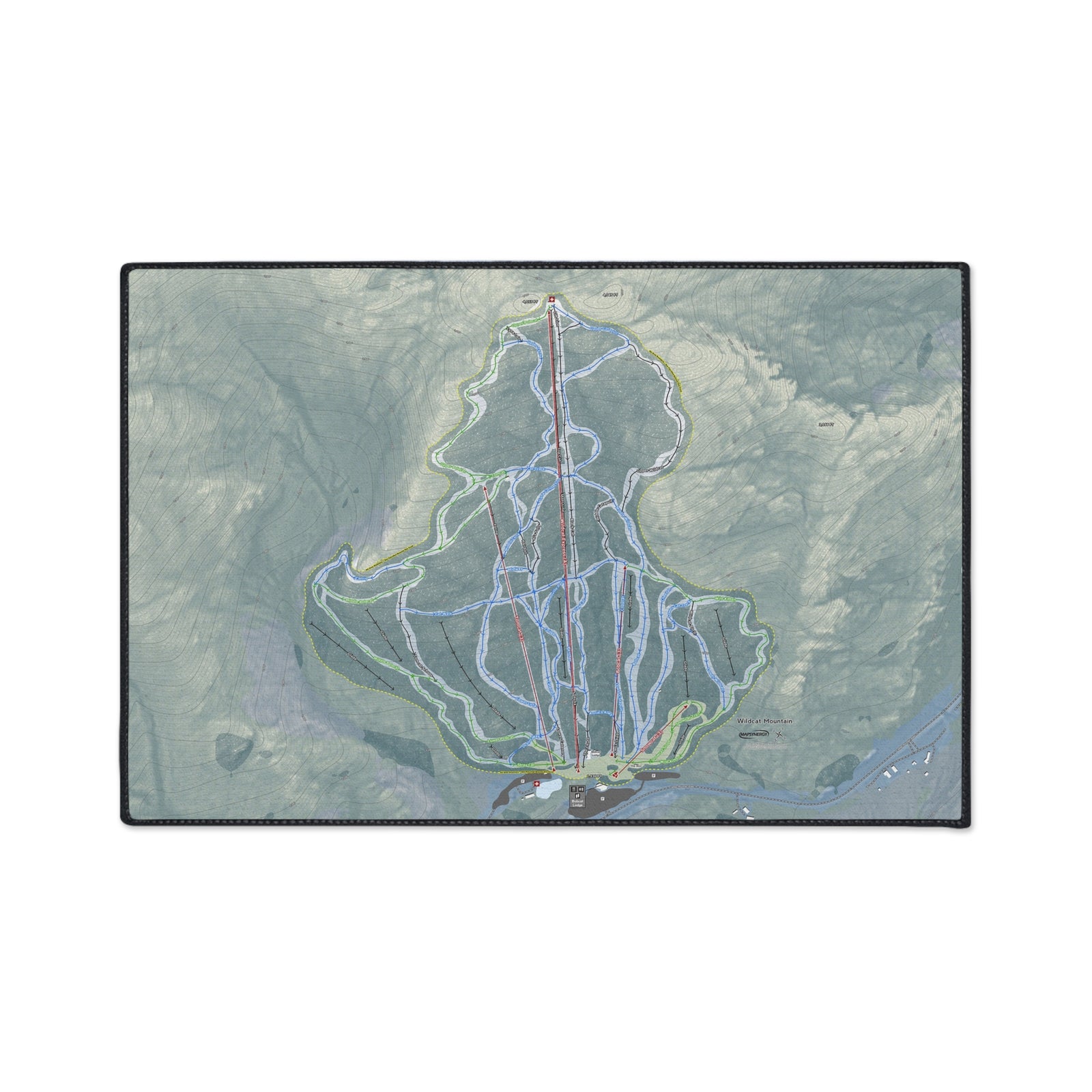 Wildcat Mountain, New Hampshire Ski Resort Map Heavy Duty Floor Mat