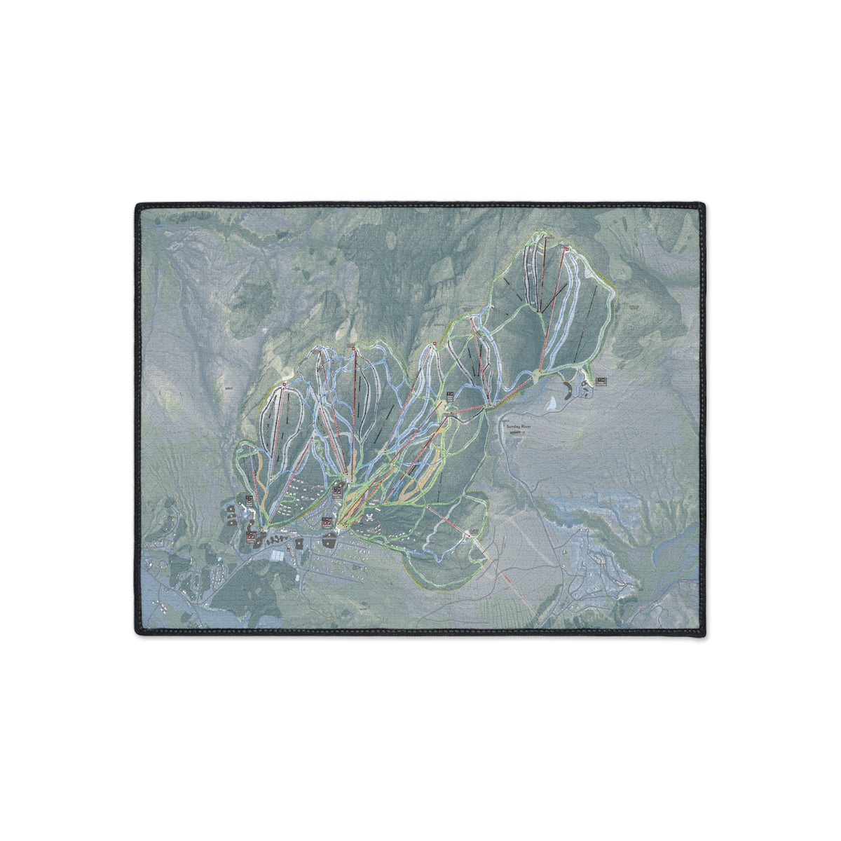 Sunday River, Maine Ski Resort Map Heavy Duty Floor Mat