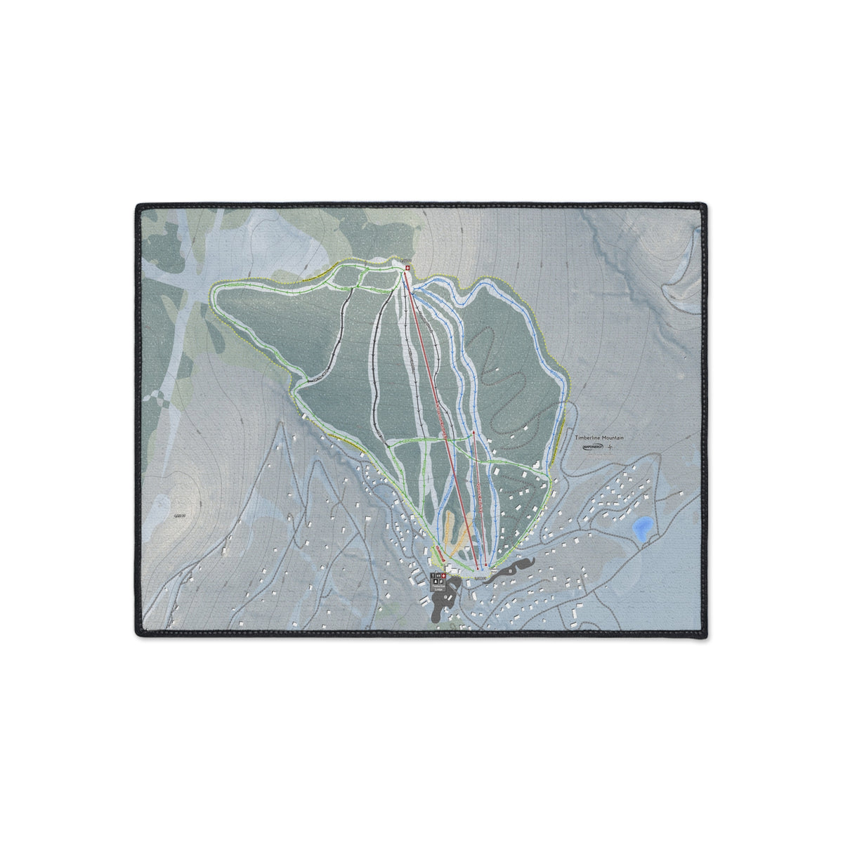 Timberline Mountain, West Virginia Ski Resort Map Heavy Duty Floor Mat