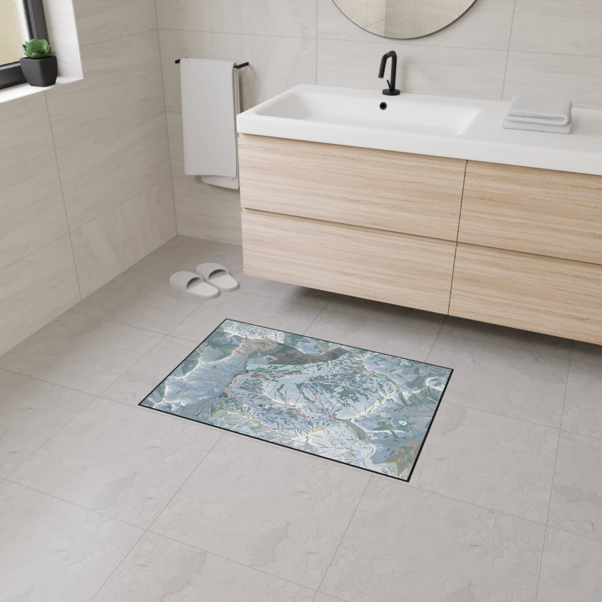 Alta, Utah Ski Resort Map Heavy Duty Floor Mat
