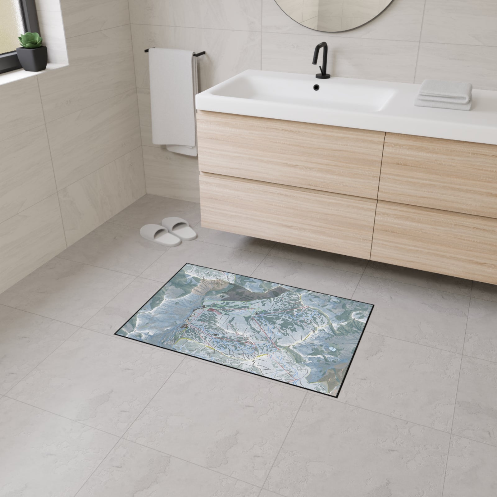 Alta, Utah Ski Resort Map Heavy Duty Floor Mat