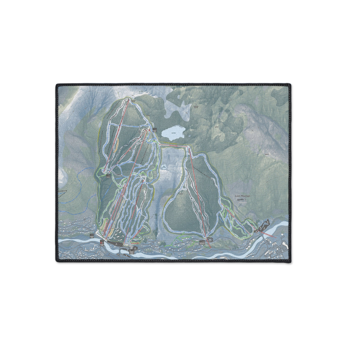 Loon Mountain, New Hampshire Ski Resort Map Heavy Duty Floor Mat