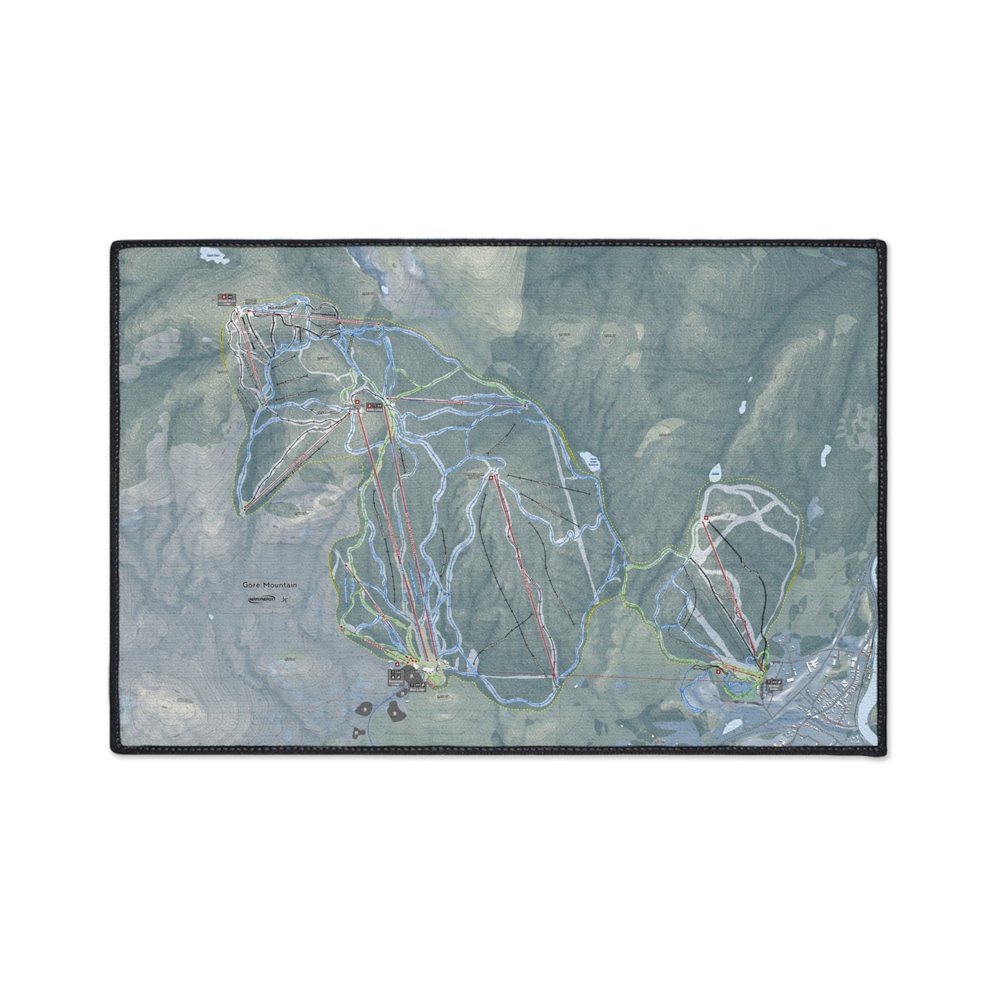Gore Mountain, New York Ski Resort Map Heavy Duty Floor Mat