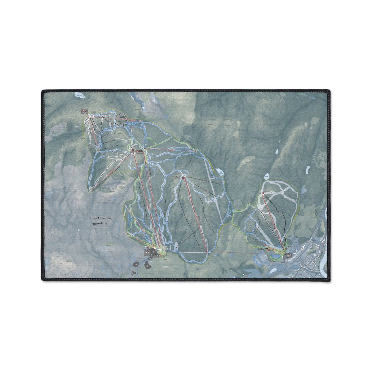 Gore Mountain, New York Ski Resort Map Heavy Duty Floor Mat