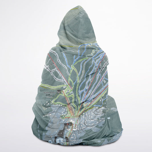 Windham Mountain, New York Ski Trail Map - Youth Hooded Blanket
