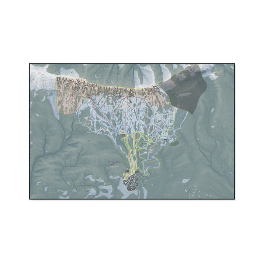 Bridger Bowl, Montana Ski Resort Map Heavy Duty Floor Mat