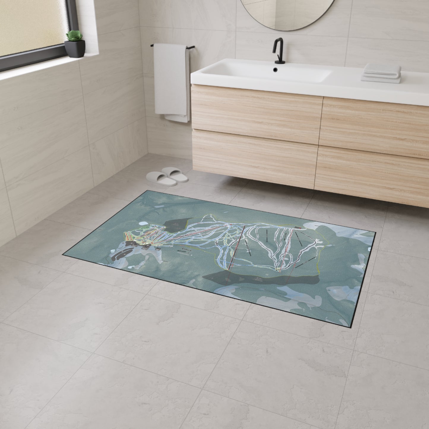 Eldora, Colorado Ski Resort Map Heavy Duty Floor Mat