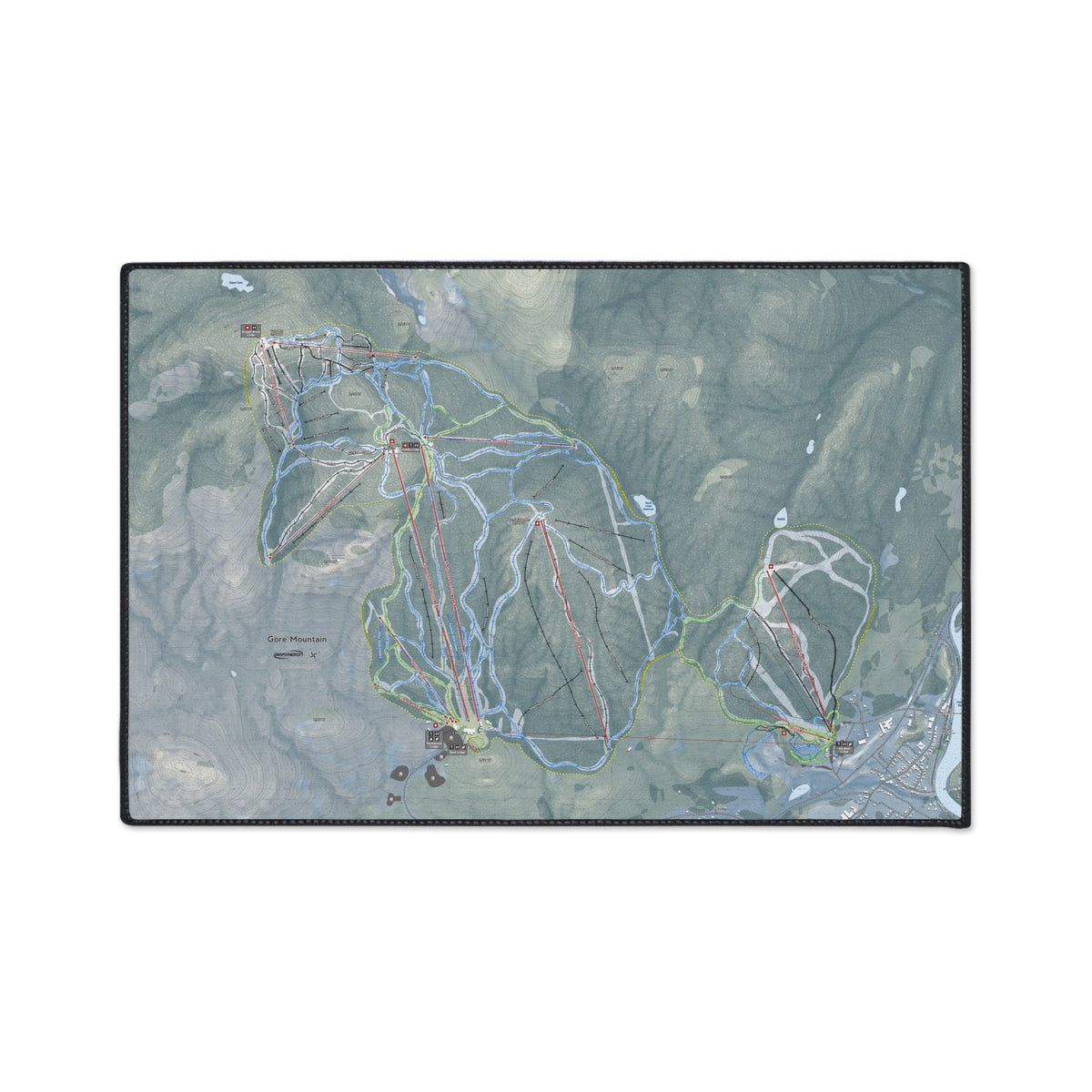 Gore Mountain, New York Ski Resort Map Heavy Duty Floor Mat