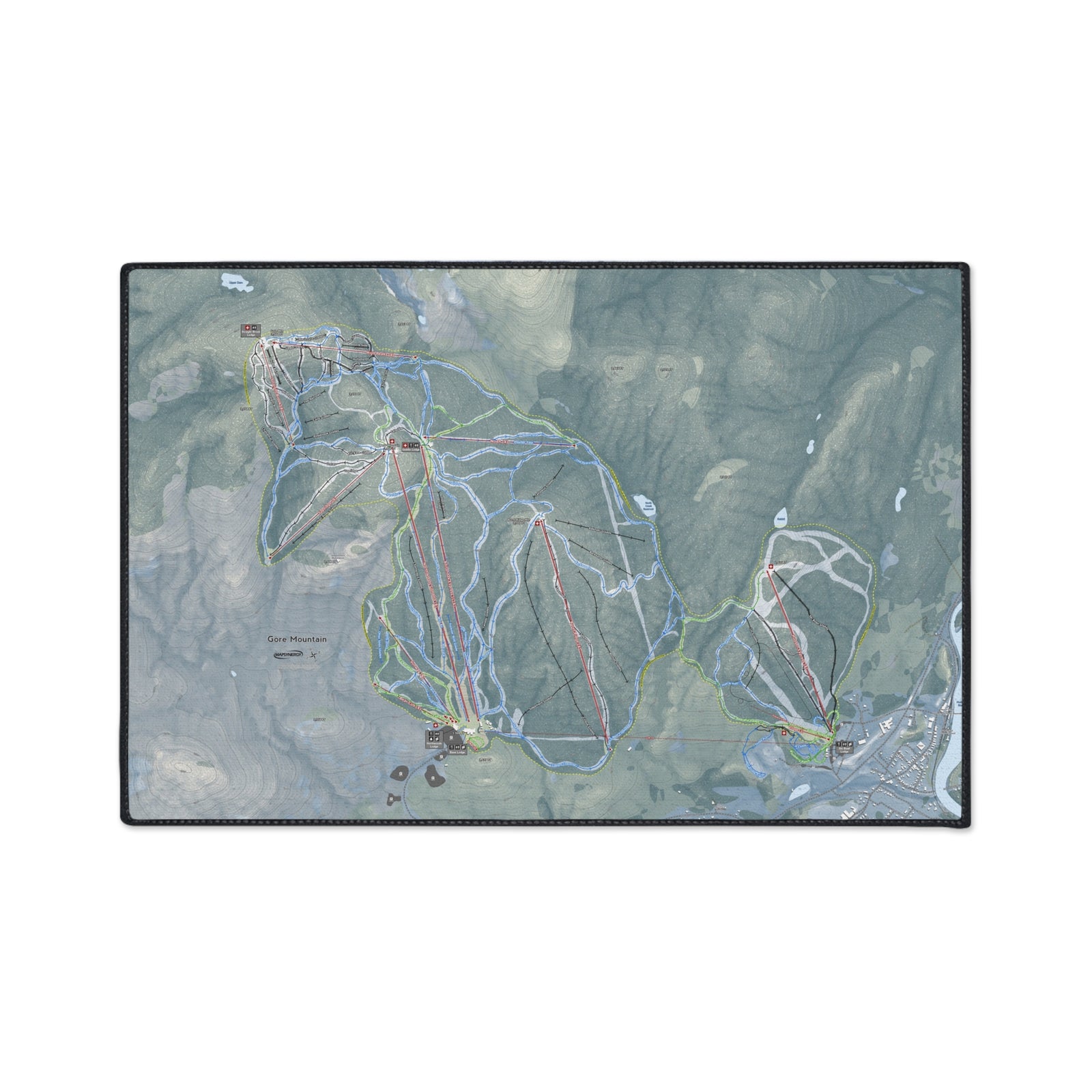 Gore Mountain, New York Ski Resort Map Heavy Duty Floor Mat