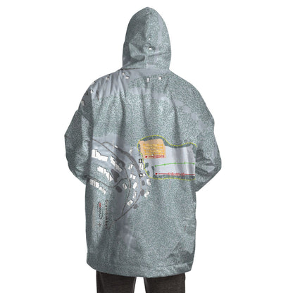 Granlibakken, California Ski Trail Map - Snug Hoodie - Powderaddicts