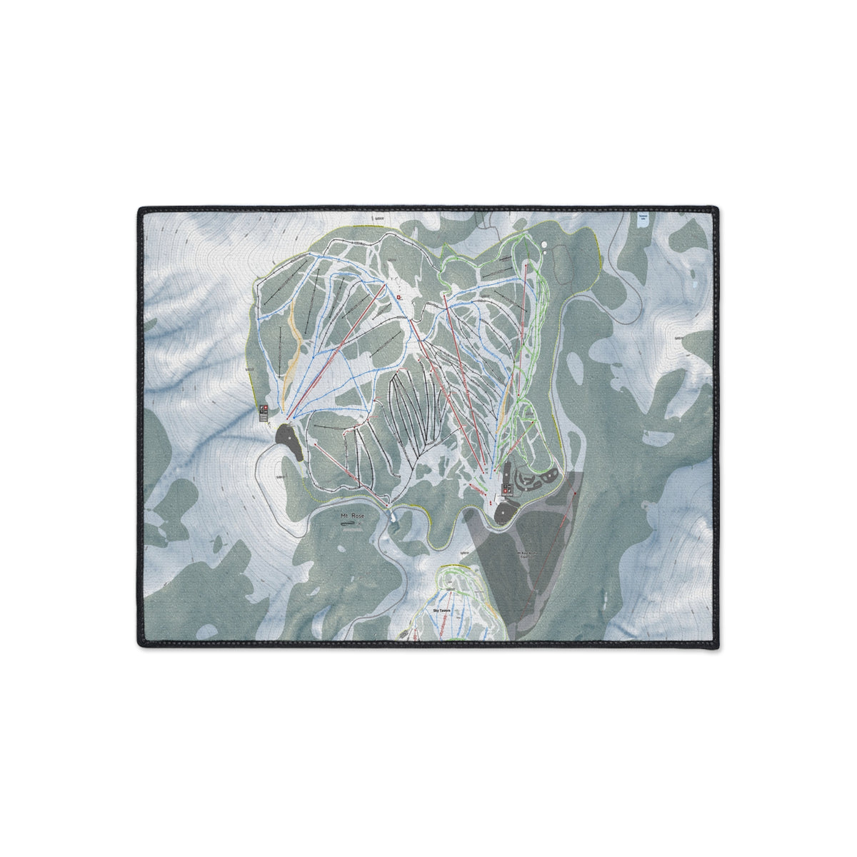 Mt Rose, Nevada Ski Resort Map Heavy Duty Floor Mat