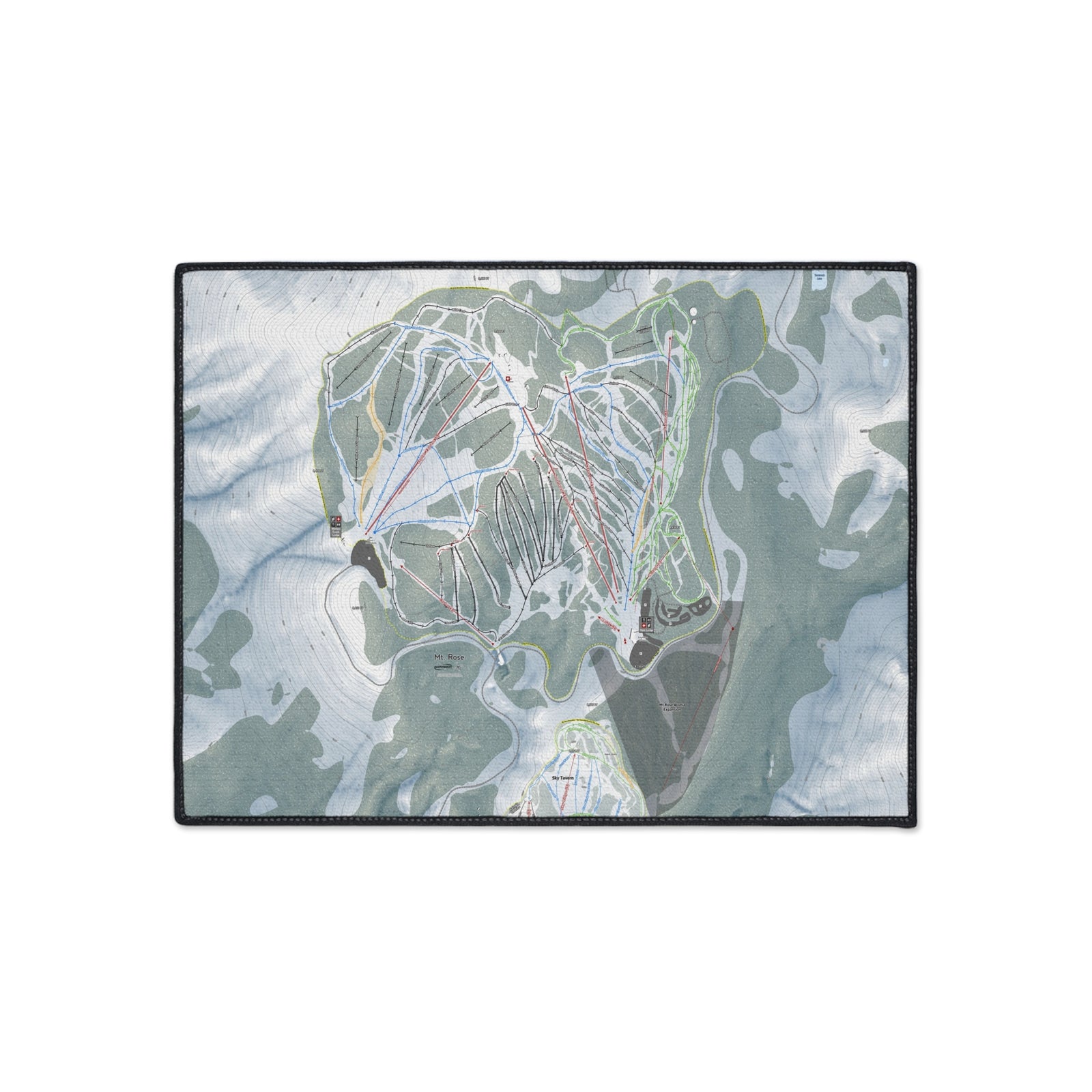 Mt Rose, Nevada Ski Resort Map Heavy Duty Floor Mat