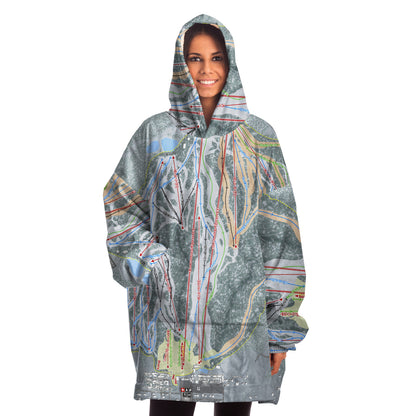 Snow Summit, California Ski Trail Map - Snug Hoodie - Powderaddicts