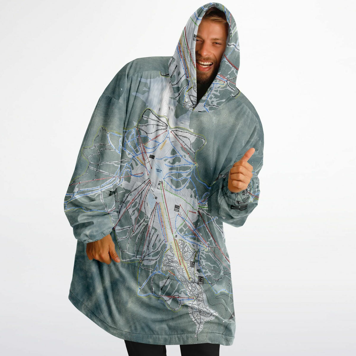 Mount Buller, Australia Ski Trail Map - Snug Hoodie