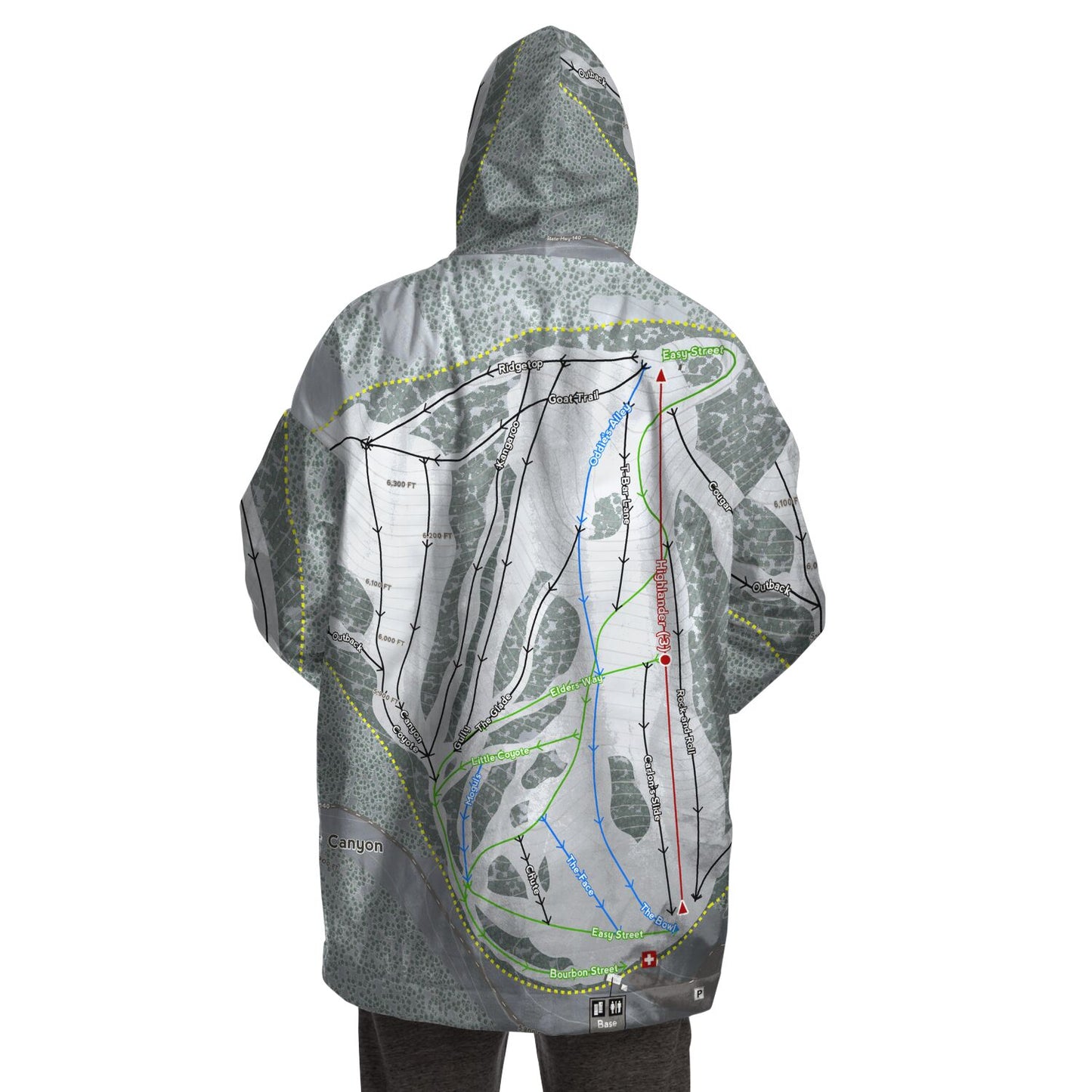 Warner Canyon, Oregon Ski Trail Map Snug Hoodie