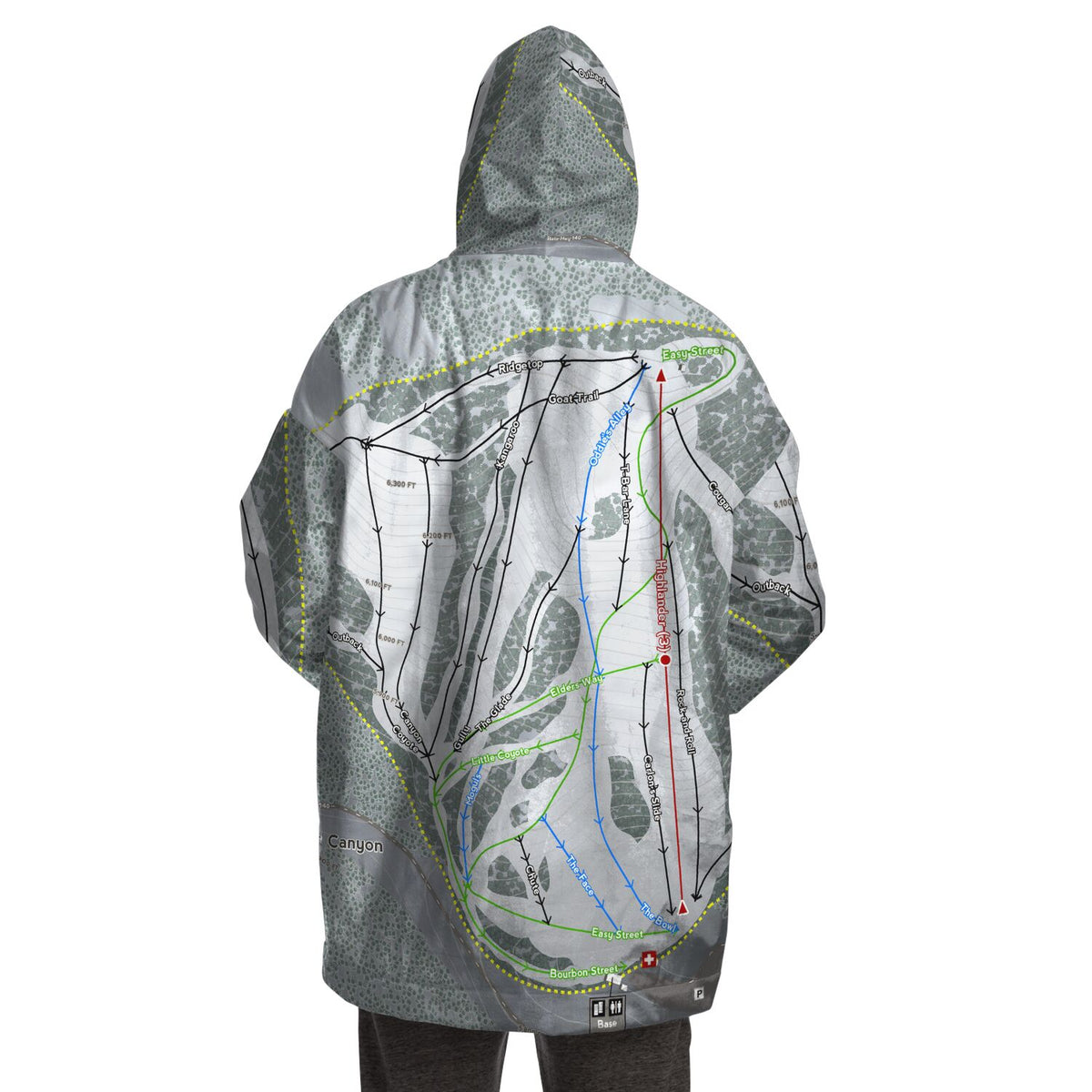 Warner Canyon, Oregon Ski Trail Map Snug Hoodie