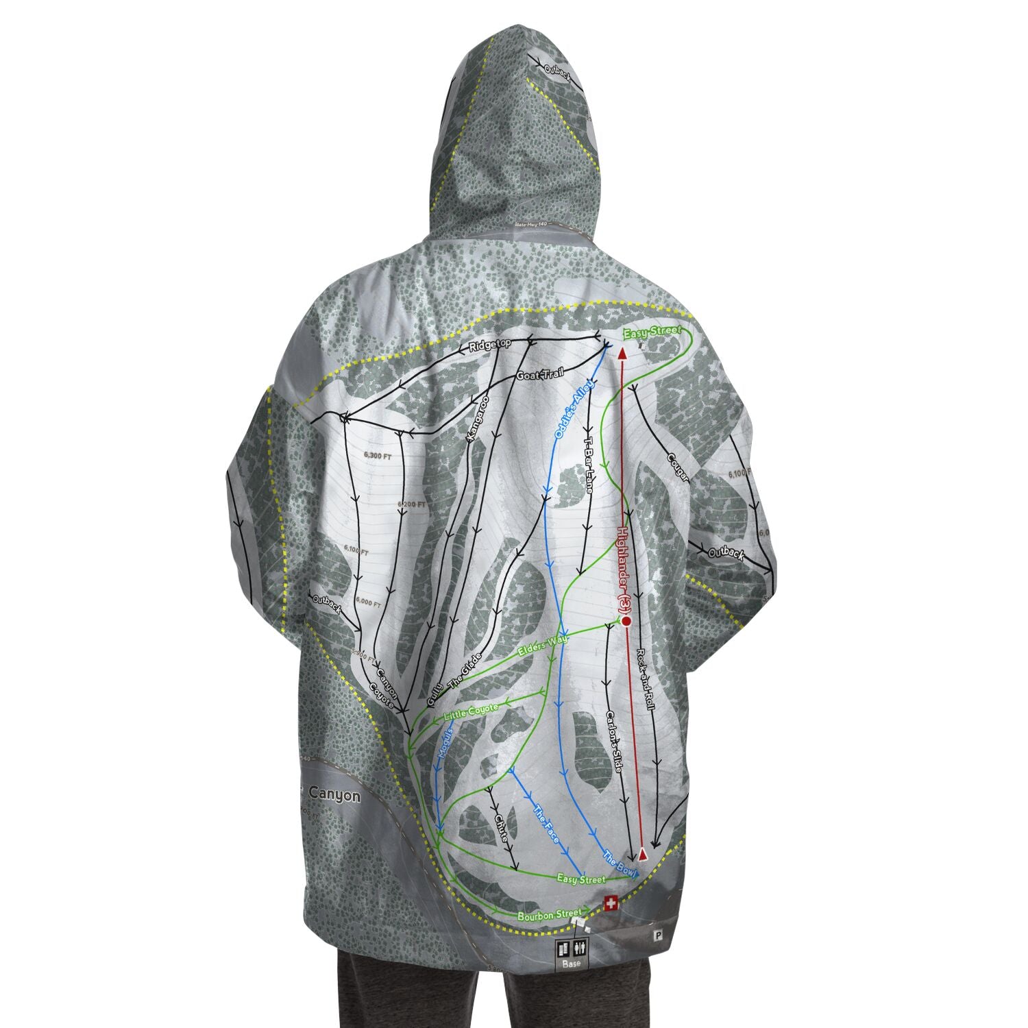 Warner Canyon, Oregon Ski Trail Map Snug Hoodie