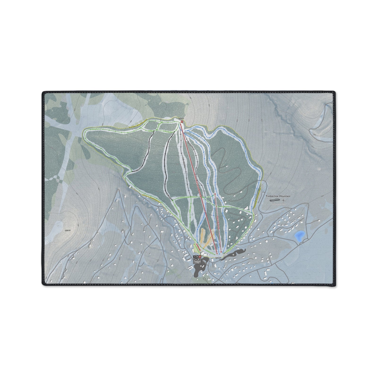 Timberline Mountain, West Virginia Ski Resort Map Heavy Duty Floor Mat