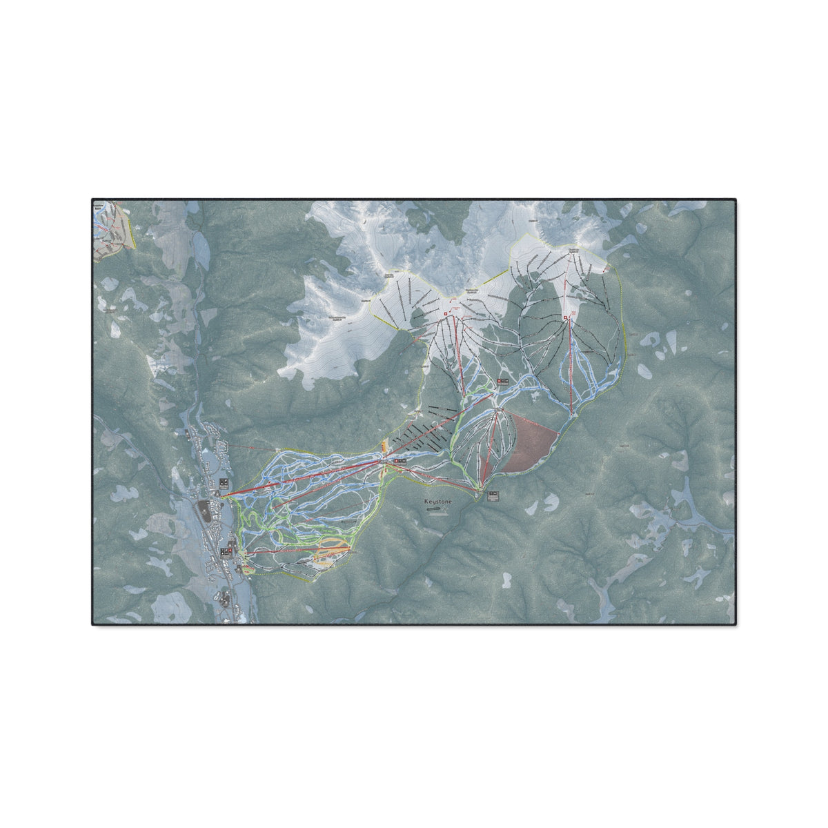 Keystone, Colorado Ski Resort Map Heavy Duty Floor Mat