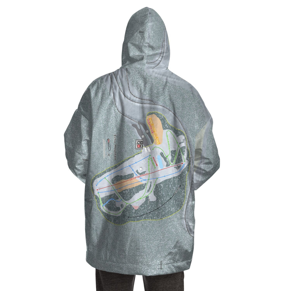 Echo Mountain, Colorado Ski Trail Map - Snug Hoodie