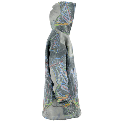 Whitefish Mountain, Montana Ski Trail Map - Snug Hoodie - Powderaddicts