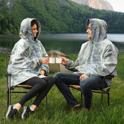 Jiminy Peak, Massachusetts Ski Trail Map Snug Hoodie
