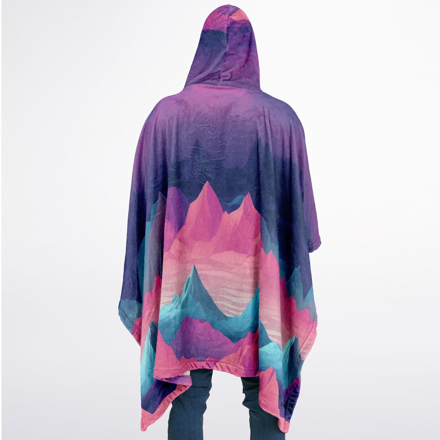 Towering Mountain, Flannel Blanket Poncho