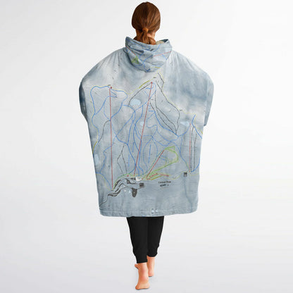 Coronet Peak, New Zealand Ski Trail Map - Snug Hoodie - Powderaddicts