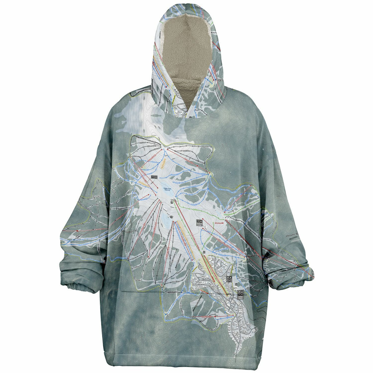 Mount Buller, Australia Ski Trail Map - Snug Hoodie
