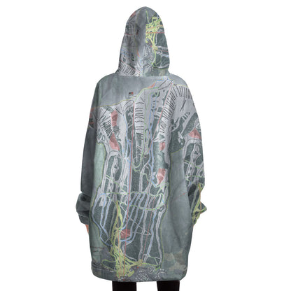 Kicking Horse, British Columbia Ski Trail Map - Snug Hoodie - Powderaddicts
