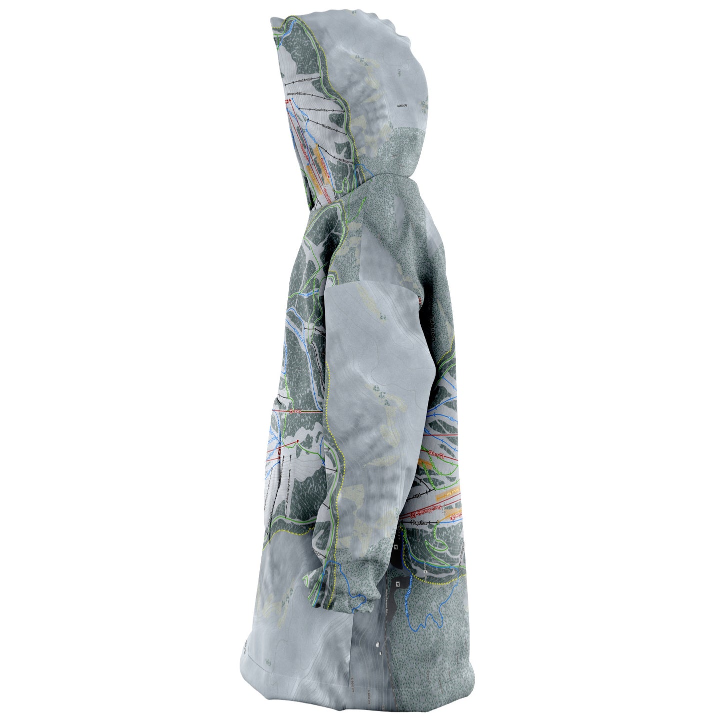 Kelly Canyon, Idaho Ski Trail Map Snug Hoodie