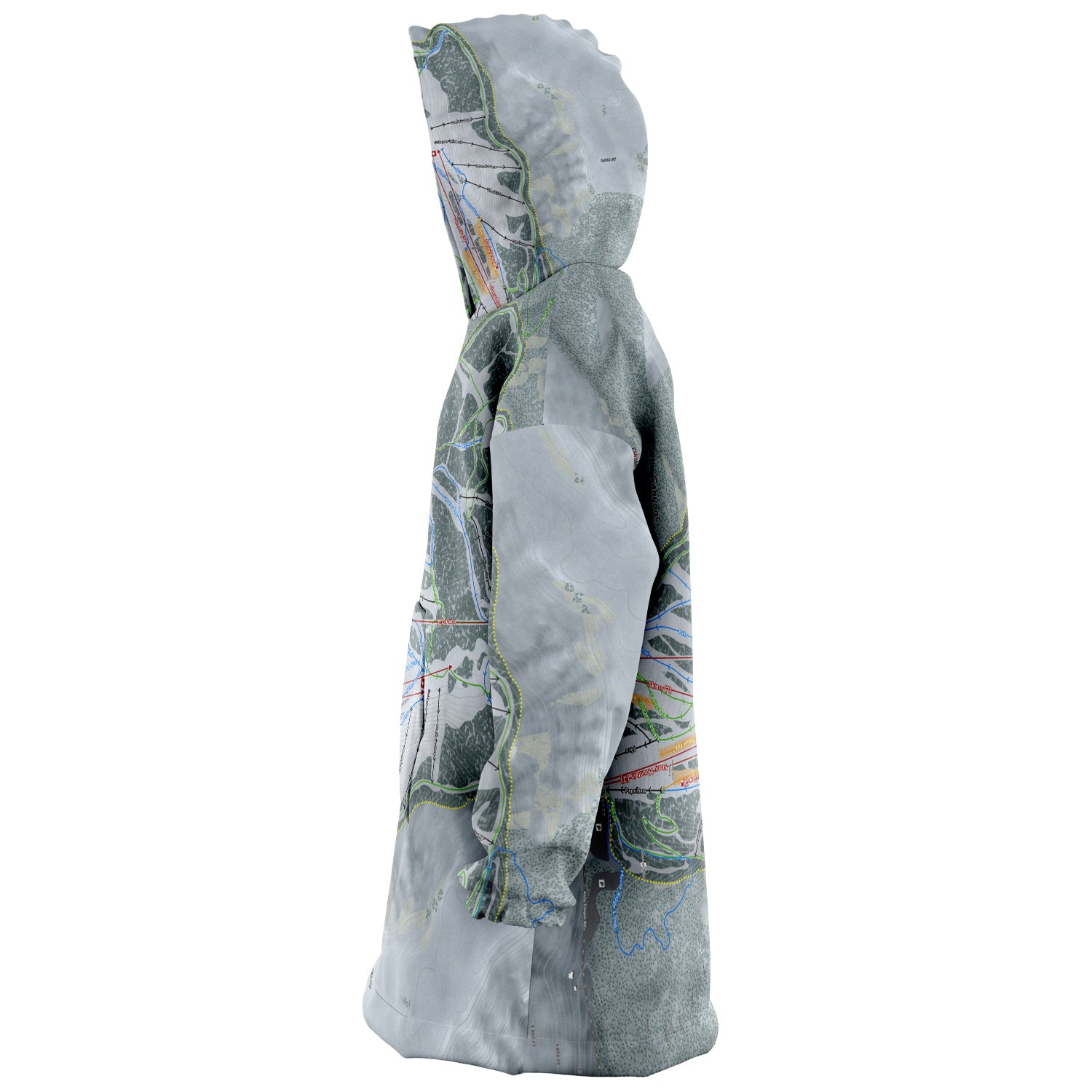 Kelly Canyon, Idaho Ski Trail Map Snug Hoodie