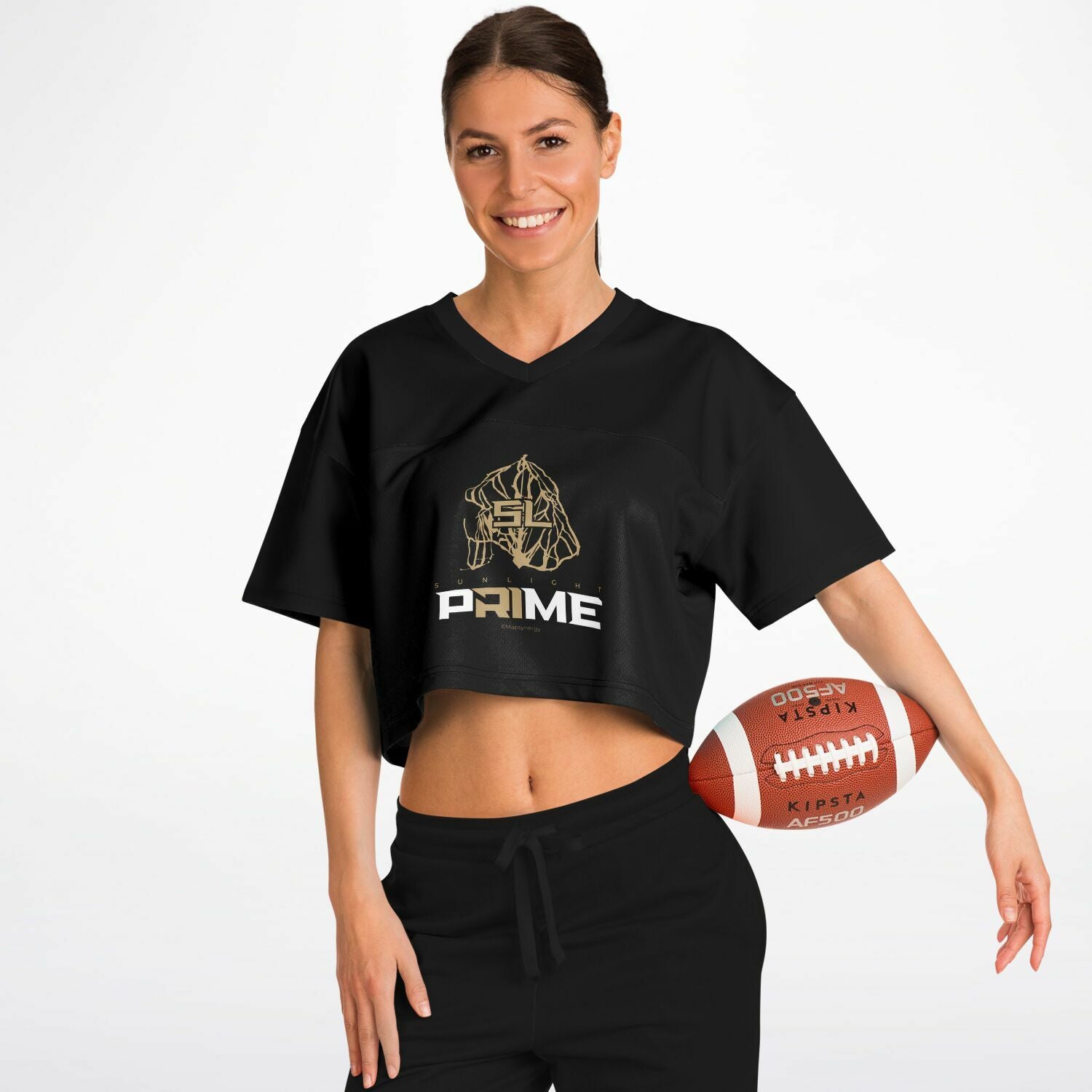 Prime Sunlight Mountain Resort, Colorado Ski Trail Map Cropped Football Jersey
