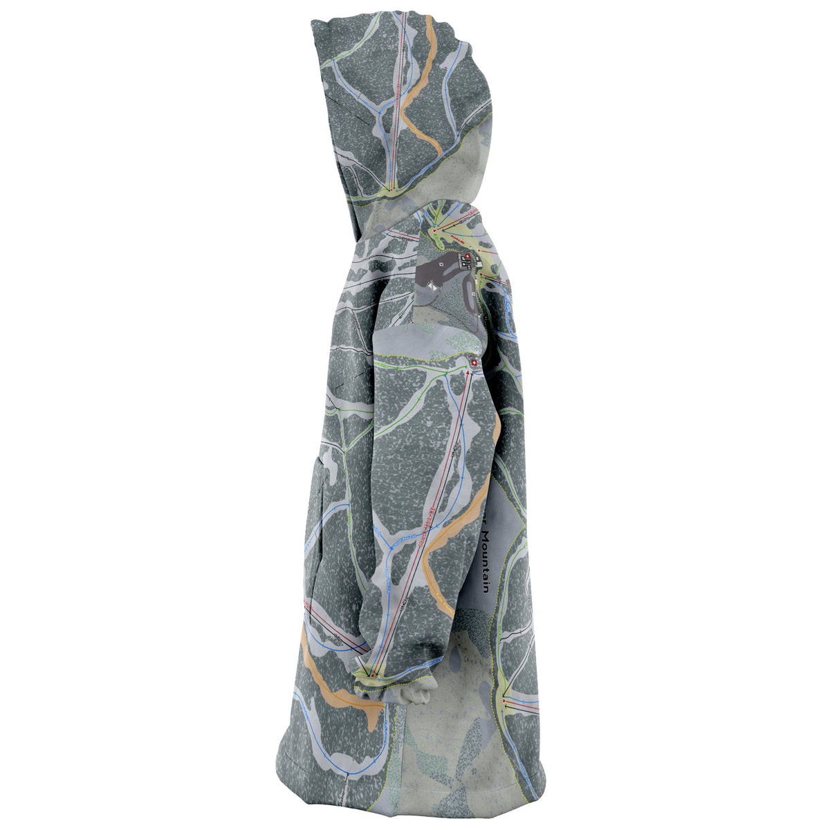 Beaver Mountain, Utah Ski Trail Map - Snug Hoodie