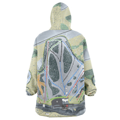 Mt La Crosse, Wisconsin Ski Trail Map - Snug Hoodie